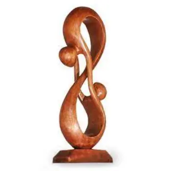 Wood sculpture Acrobat Lovers